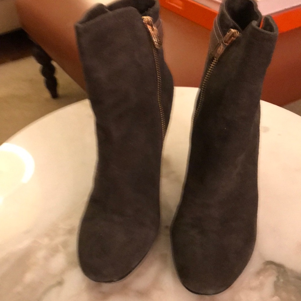 Taupe / Tan Suede Booties
